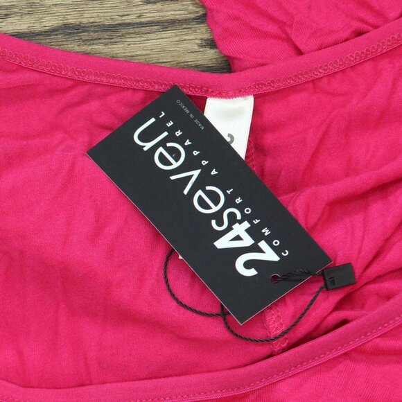 NWT 24seven Comfort Apparel Womens Plus Size Tunic Top P020204 2X Pink - Picture 5 of 6